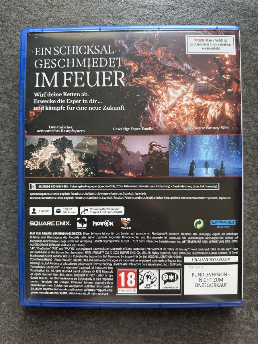 Sony Giochi: Final Fantasy 16/XVI Deluxe Edition PS5 – Usato da Zürich venduto da cENS0R 5