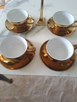 Edel 4- er Tee/ Kaffeetassen mit Unterteller