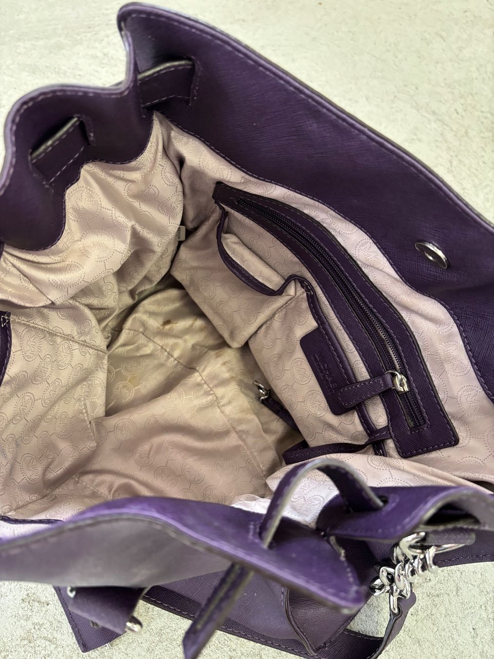 Michael Kors Borse da donna: Michael Kors Hamilton Tasche lila Leder – Usato da Sonterswil venduto da VD-Service 4