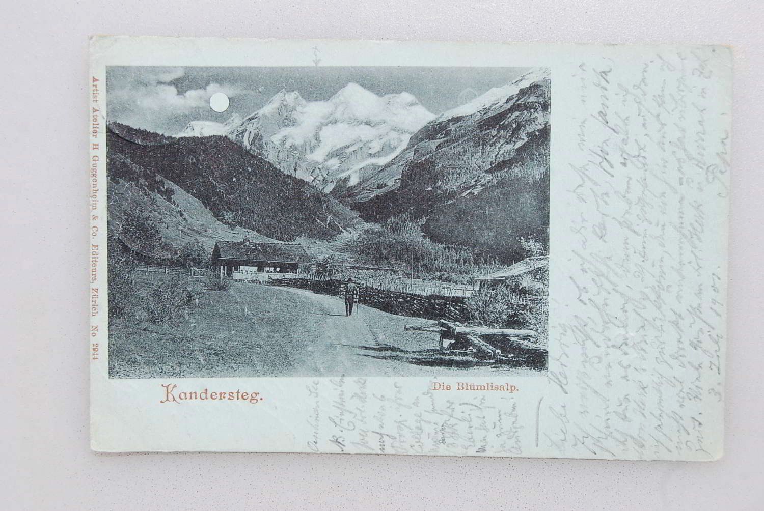Cartoline postali: AK Kandersteg - Die Blümlisalp 1901 – Usato da Rüfenacht BE venduto da Toro06
