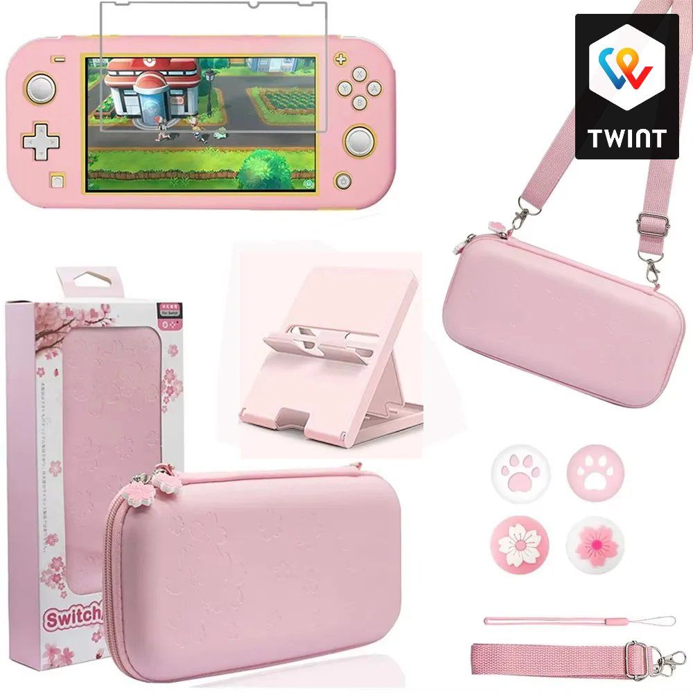 Nintendo Konsolen: Étui de voyage rose Nintendo Switch Lite Sakura mignon – Neu und originalverpackt aus Saignelégier von onekeystore