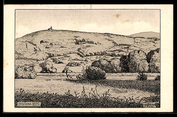 Cartes postales: Basel, St. Crischona mit Kirche, 1916 – D'occasion à Berlin par bartko-reher