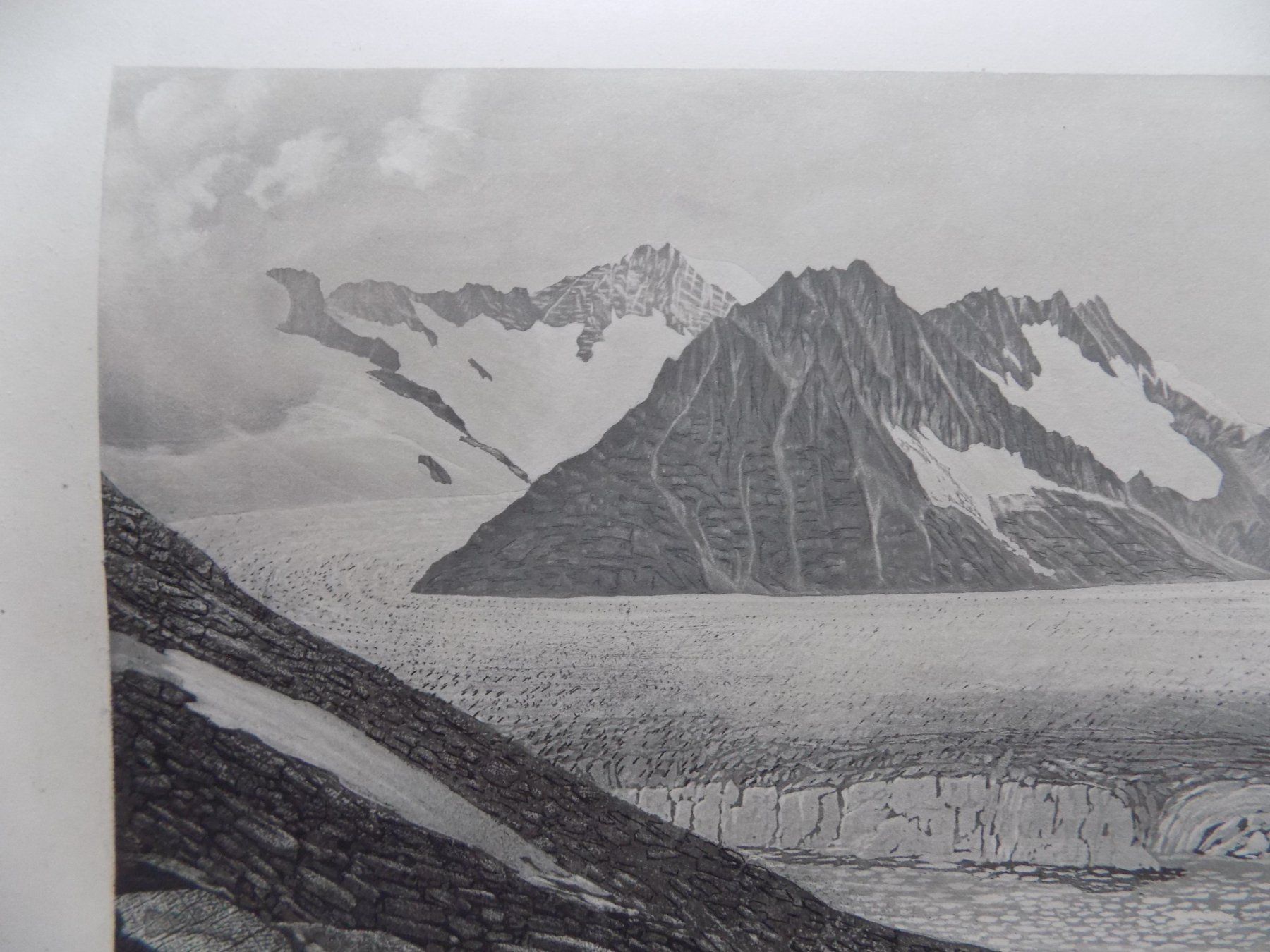 Stiche: Aletschgletscher Stahlstich Rohbock – Gebraucht aus Risch von Antikfee 4