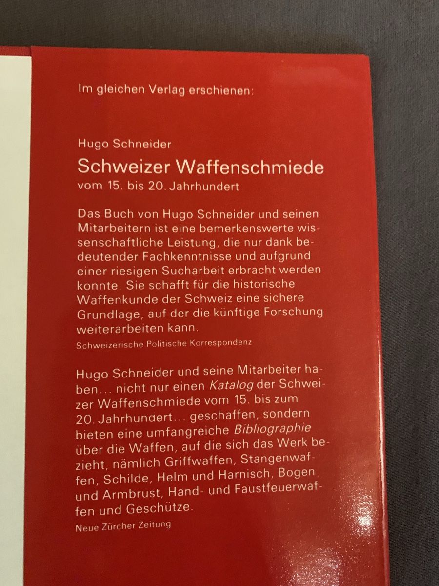 Libri: Waffen im schweizerischen Landesmuseum – Nuovo (secondo la descrizione) da Dotnacht venduto da tmn_8 5