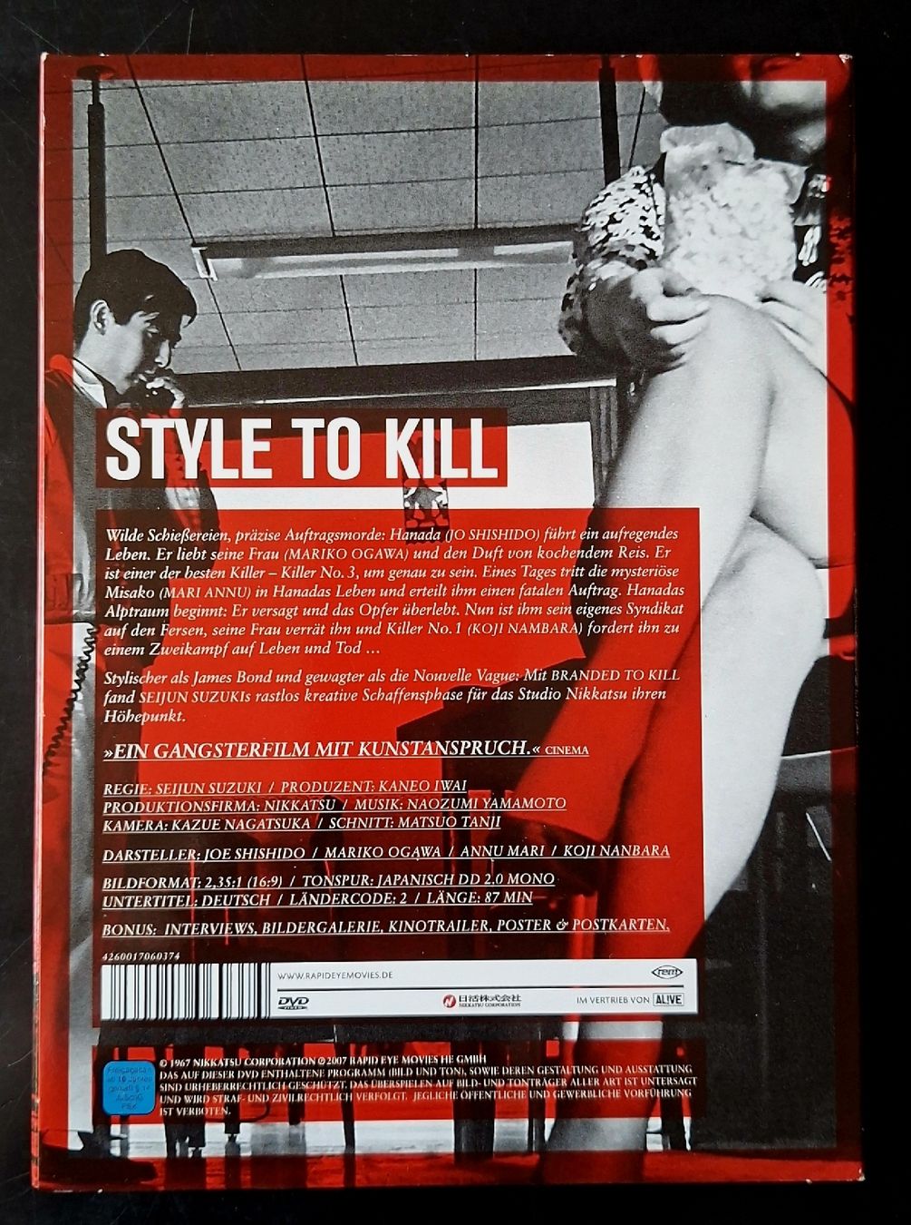 Alle DVDs: Seijun Suzuki "Branded to Kill" DVD + Extras – Gebraucht aus Liestal von Abimos 1