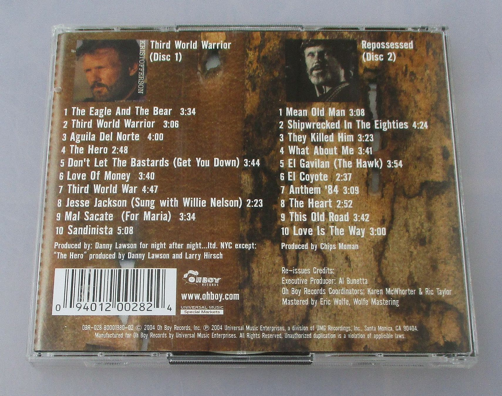 CD: KRIS KRISTOFFERSON - Repossessed & Third World Warrior – Usato da Wattwil venduto da Muriel11 1