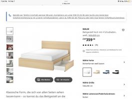 IKEA Malm bed 160x200 with 4 drawers and bed slate  like NEW