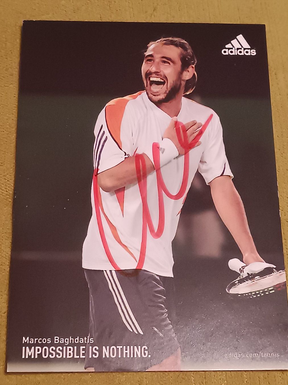 Autografi: Marcos Baghdatis -Tennnis - handsigniert – Usato da Menziken venduto da Autogramme