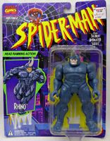 RHINO HEAD RAMMING SPIDER-MAN ANIMATED SERIE TOY BIZ 1994
