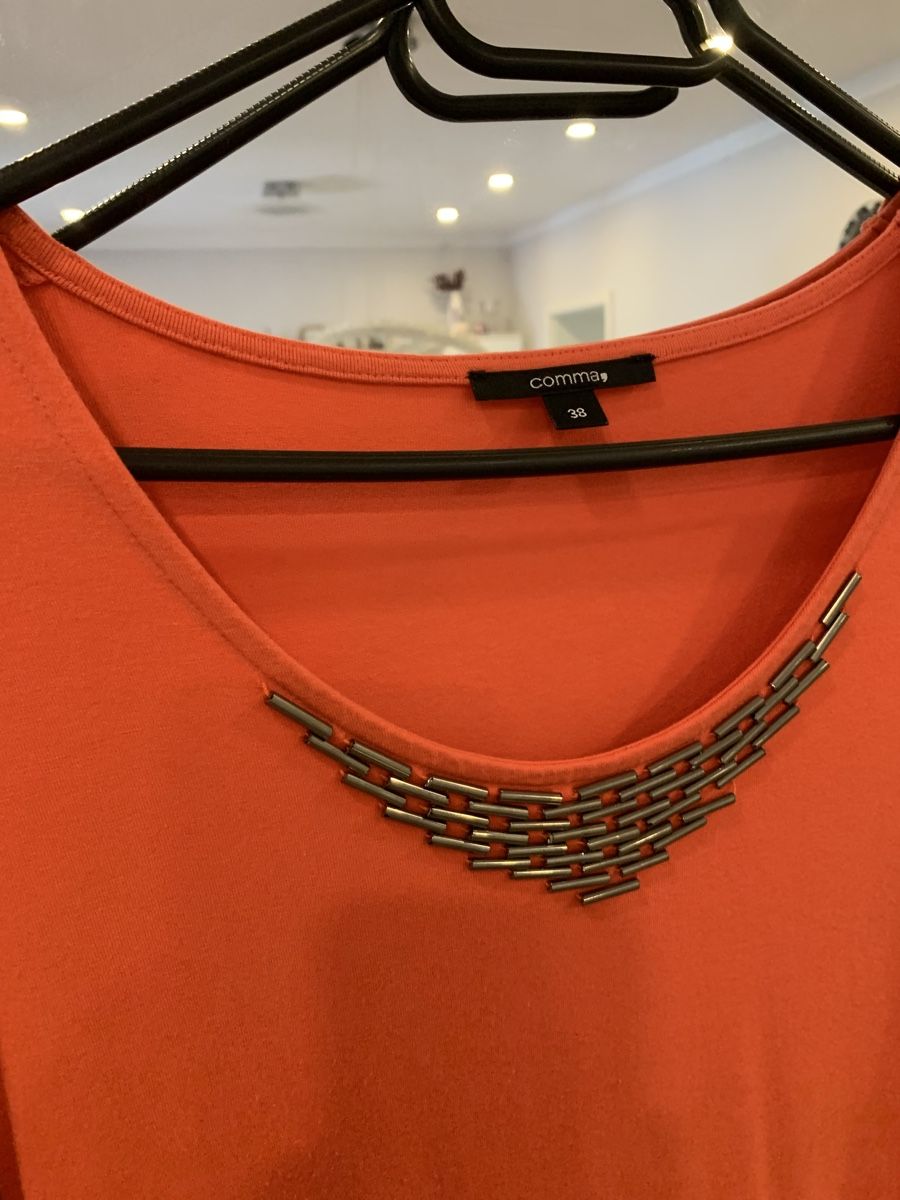 Comma Camicette: Comma Langarmshirt mit Schmuck-Applikation, Gr 38 – Usato da Widen venduto da didy82 5
