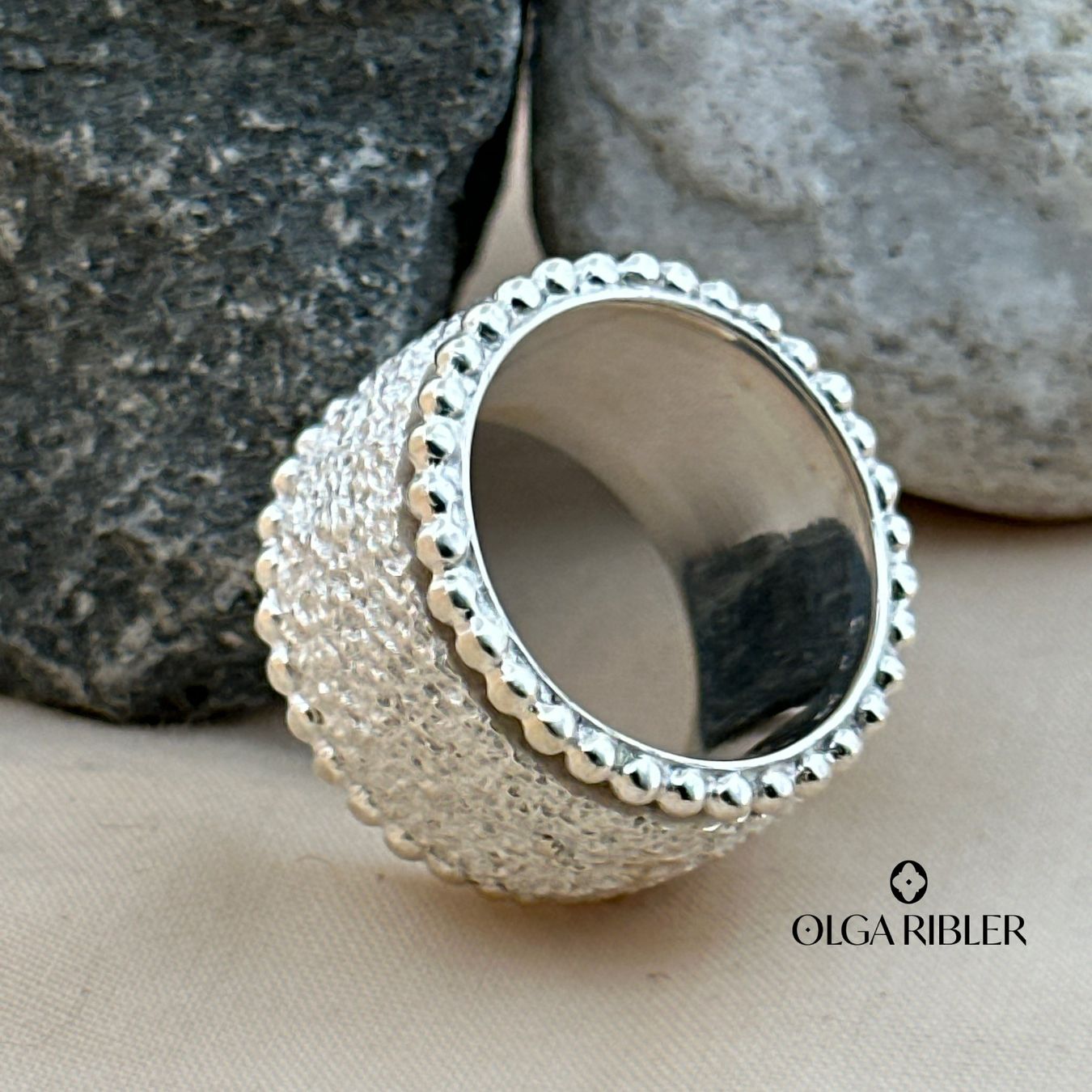 Olga Ribler Ringe: Statement Drehring Silber Ring 925 Grösse 51 – Neu (gemäss Beschreibung) aus Luzern von Schmuckoutlet