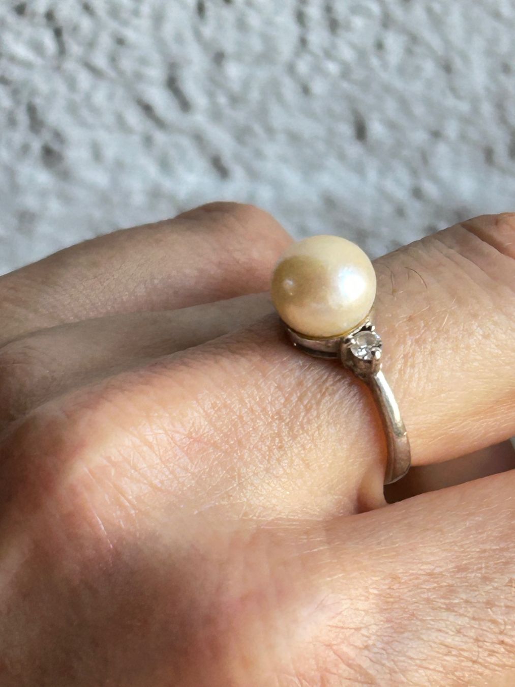 Anelli: Elegante Vintage Perlenring  (55/17.5) – Usato da Laufen venduto da Bellavitaboom