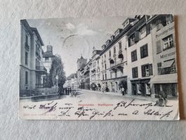 Rheinfelden Dortfstrasse  Marktgasse belebt 1903