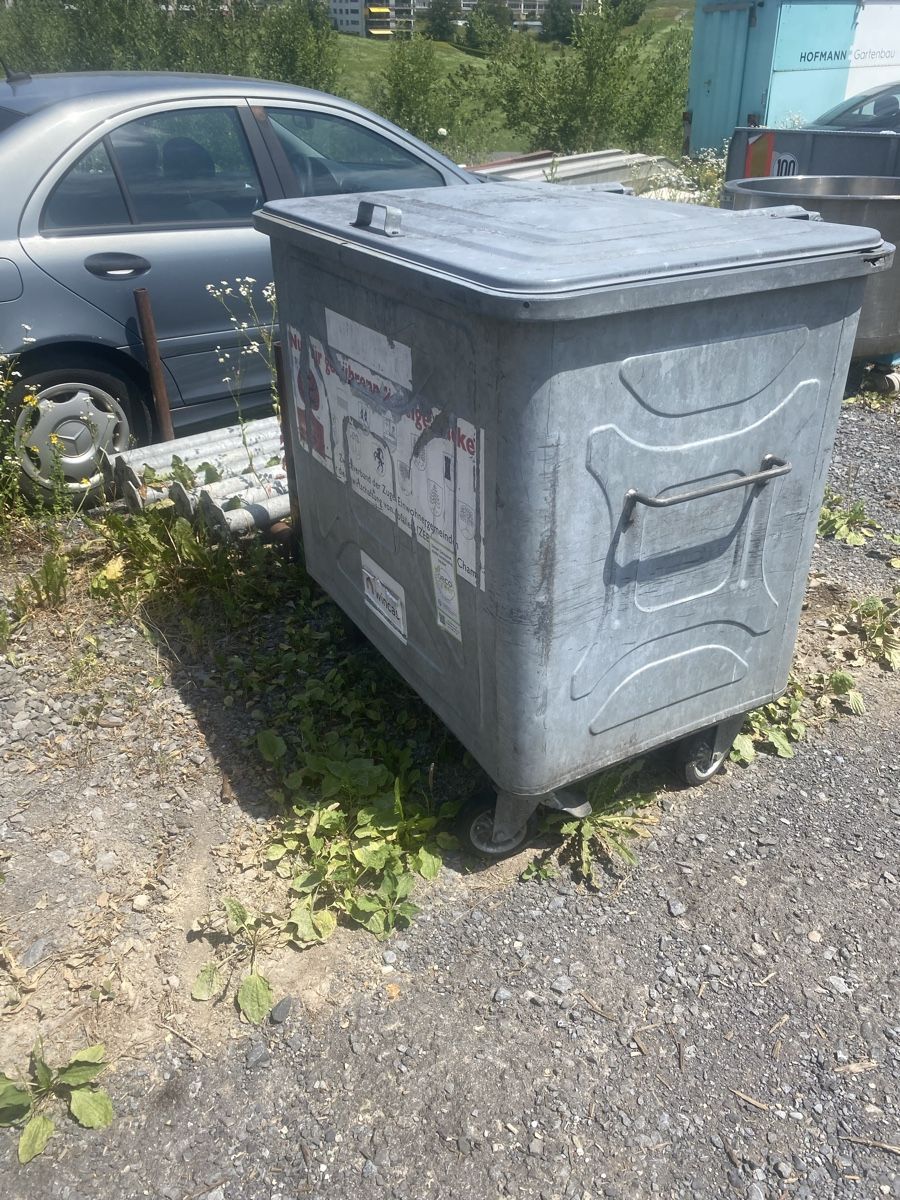 Altro per Ufficio & Commercio: Grosser Abfallcontainer Metall mit Rollen Gebraucht – Usato da Menzingen venduto da Edelmuni7