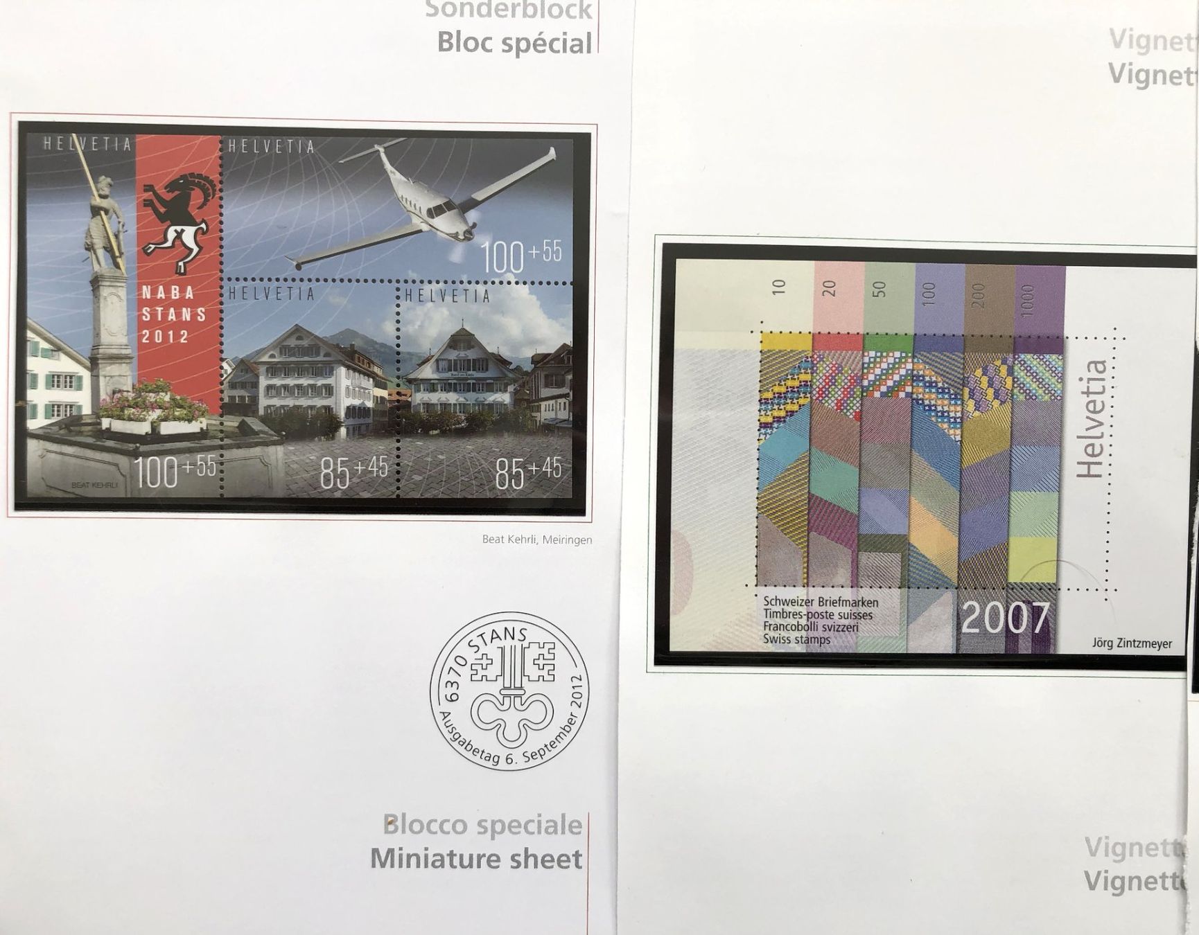 Tutti i francobolli: Schweiz - Briefmarken - Blocks** und Vignetten – Nuovo (secondo la descrizione) da Schaffhausen venduto da durruti 6