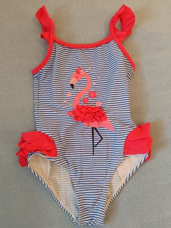 Neues Badekleid 122 Flamingo mit Aplikationen