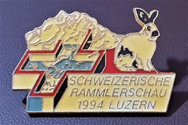 Q294 - Pin Schweizerische Rammlerschau 1994 Luzern Hase