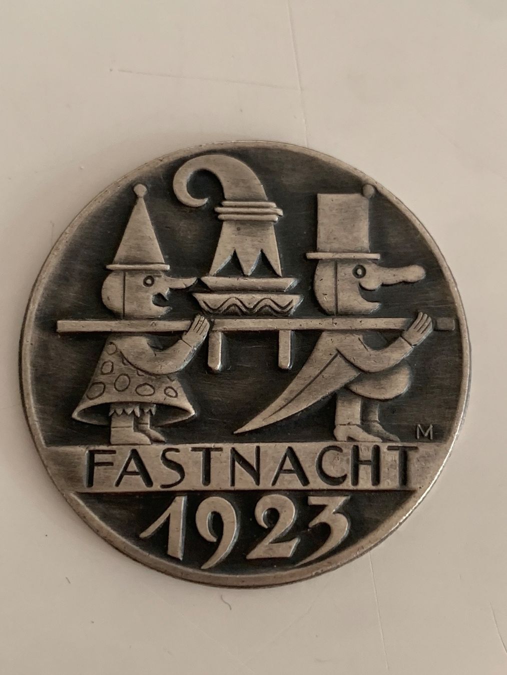 Basler Plaketten & Abzeichen: Fasnacht Basel SILBER 1923 – Gebraucht aus Basel von fasnachtsoutlet1965