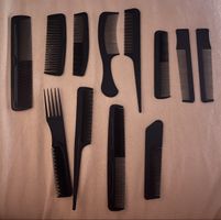 12er Set schwarze Kämme, teils Stielkamm neu