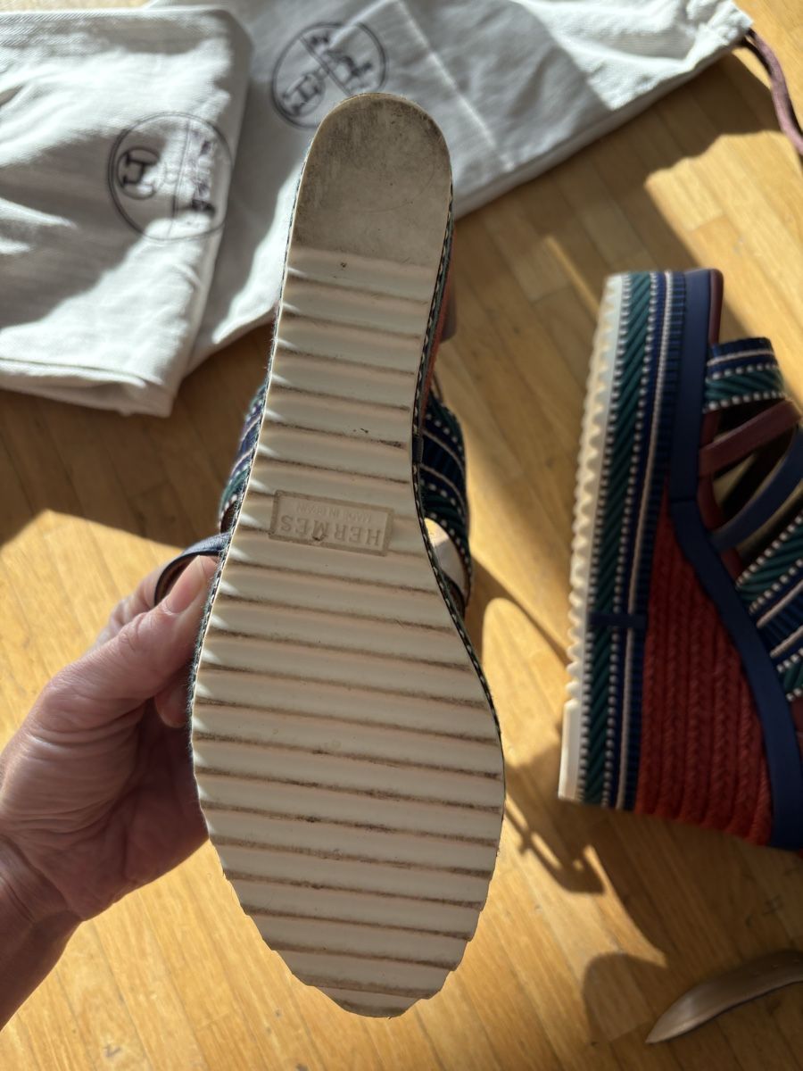 Hermès Scarpe da donna: Sandales compensées en corde Hermès Roma 38.5 – Nuovo (secondo la descrizione) da Puplinge venduto da Mady88 5