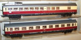Fleischmann H0: 2x TEE IC-Personen-+ Speisewagen,Bügelkuppl.
