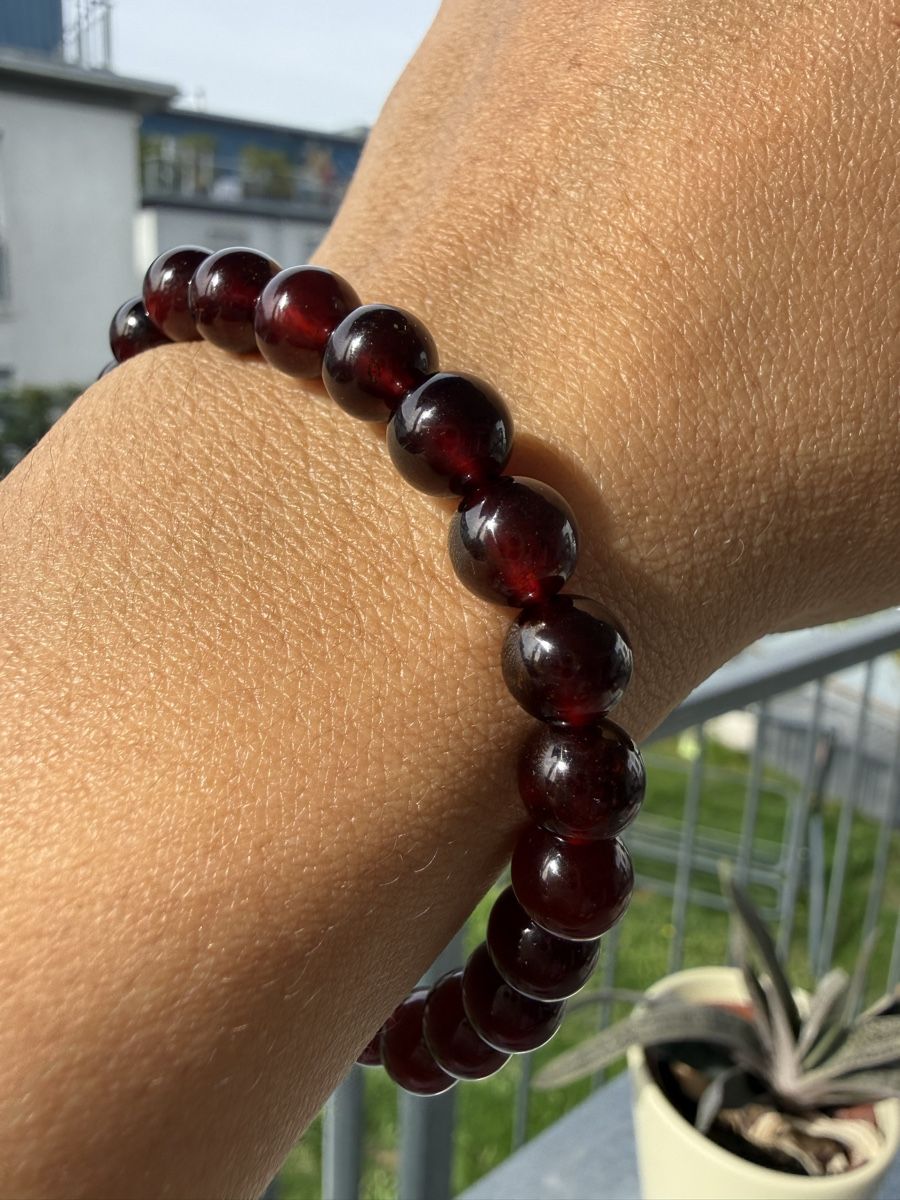 Bracelets: Echtes Rotes Granat ca 8mm – Neuf (Voir description) à Jegenstorf par SteinGlanz 6