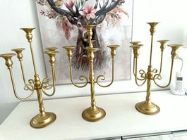 Grössere Kerzenständer 51 cm (!) goldig