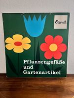 Eternit Werbeplakat, Vintage Pflanzengefässe, Top Zustand!