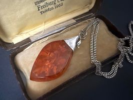 Vintage Silber Kette mit Anhänger 925