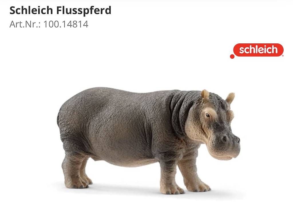 Schleich Giocattoli: Schleich Flusspferd NEU - 14814 – Usato da Nidau venduto da mike_seeland
