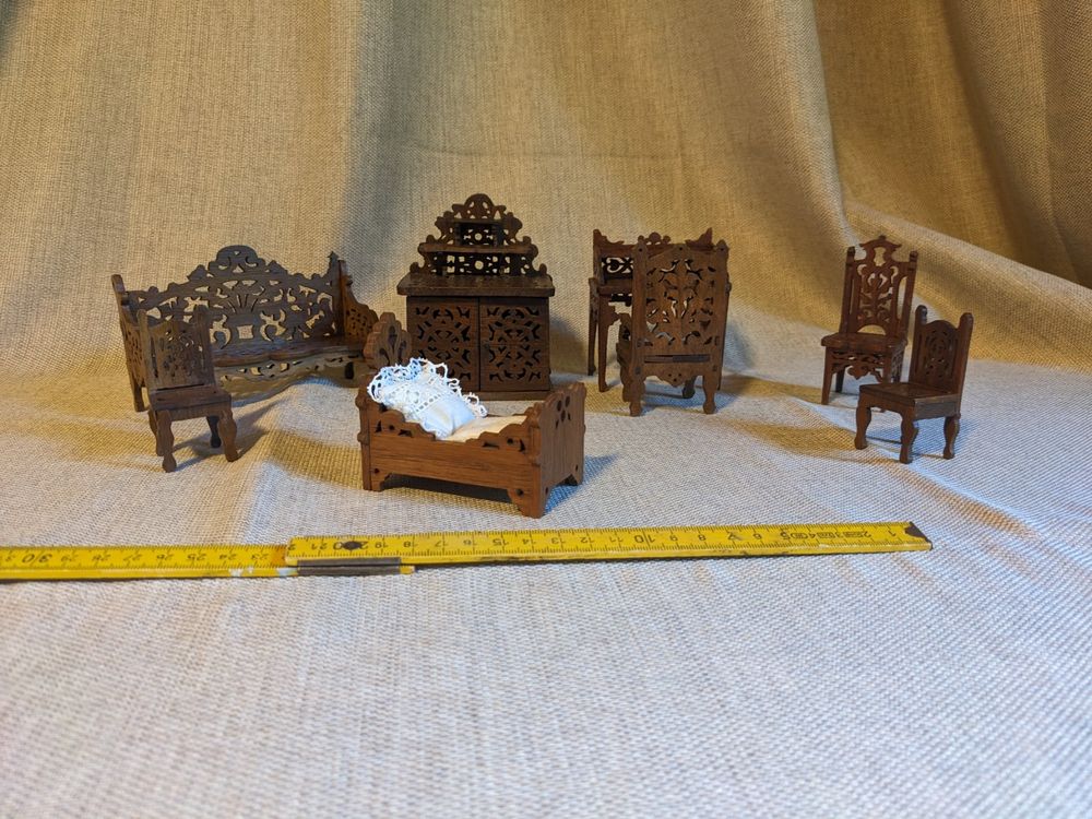 LES ensemble de meubles de maison de poupée 1:12 Ensemble de table à