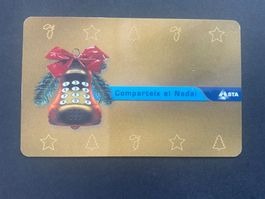Telefonkarte aus Andorra. Weihnachten