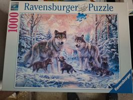 Ravensburger Puzzle Wölfe 1000 Teile gebraucht guter Zustand