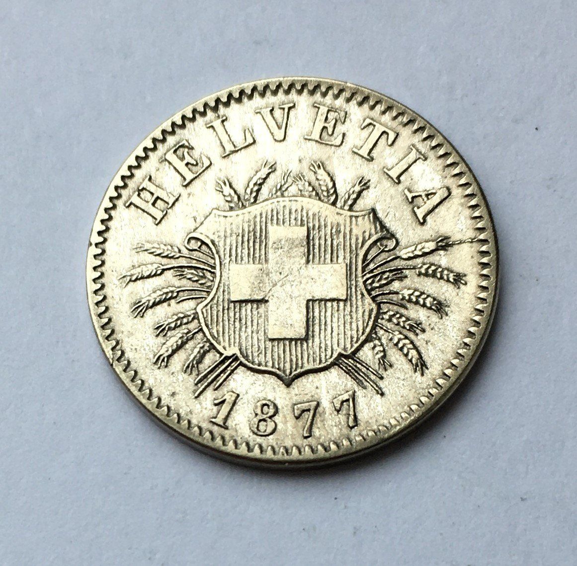 Tutti le monete: 1877 5 Rappen vz+ – Usato da Kirchberg SG venduto da Z-Collection