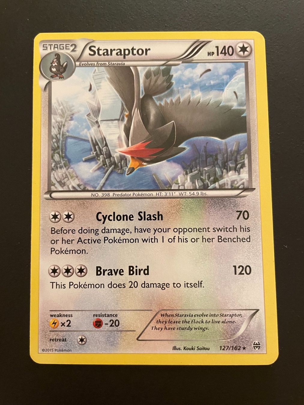 Pokémon Carte collezionabili: Staraptor 127/162 Breakthrough Non Holo – Usato da Zürich venduto da pokemon_cards