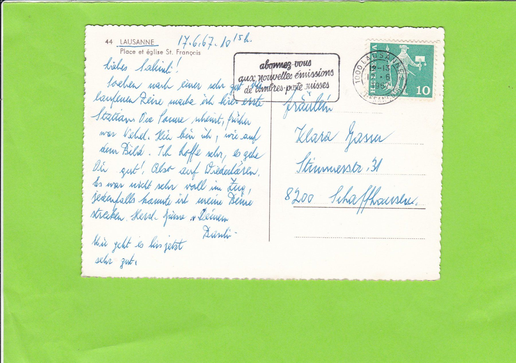 Cartoline postali: Lausanne-Oldtimer-Tram-belebt – Usato da St. Peterzell venduto da neckertal 1