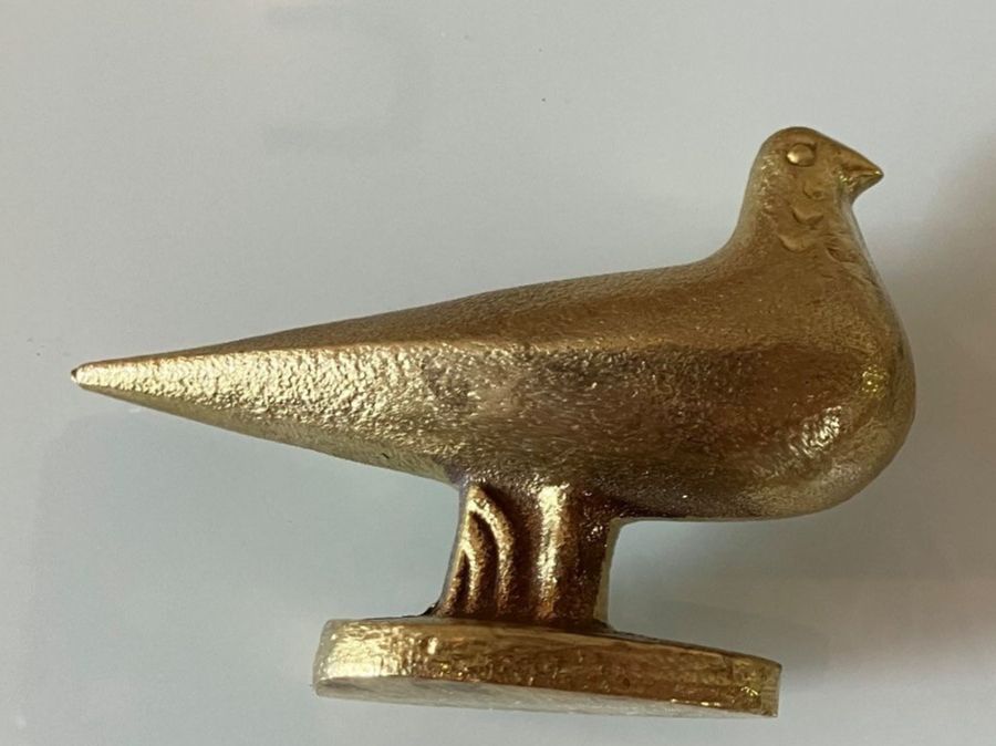 Bag Turgi Statuette: Vintage-Bronzefigur Taube, ca. 1960 – Usato da Bern venduto da schoenisache 1