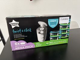 Tommee Tippee Twist & Click 6 Nachfuellkassetten Mega Pack N