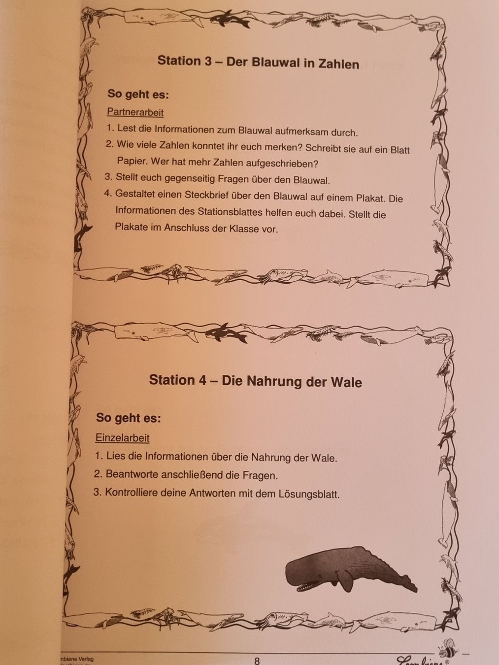 Libri: "Der Wal" Lernwerkstatt 3-4 Klasse – Usato da Weite venduto da Nur63 4