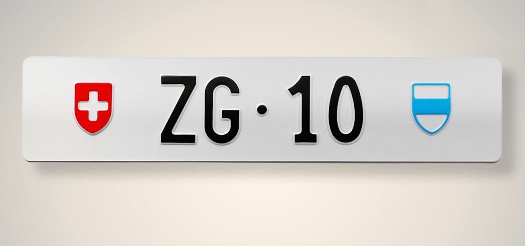Schilder: ZG 10 - Nummerschild / License Plate – Gebraucht aus Zug von  1