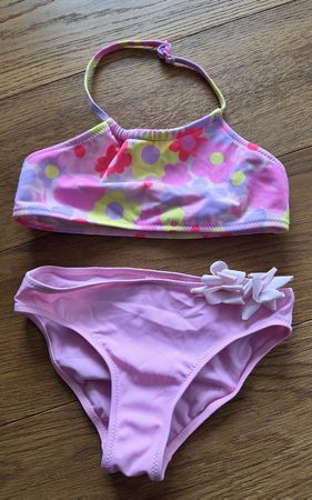 Rosa C&A Bikini, Gr. 110/116, Blumenmuster, Sommer!