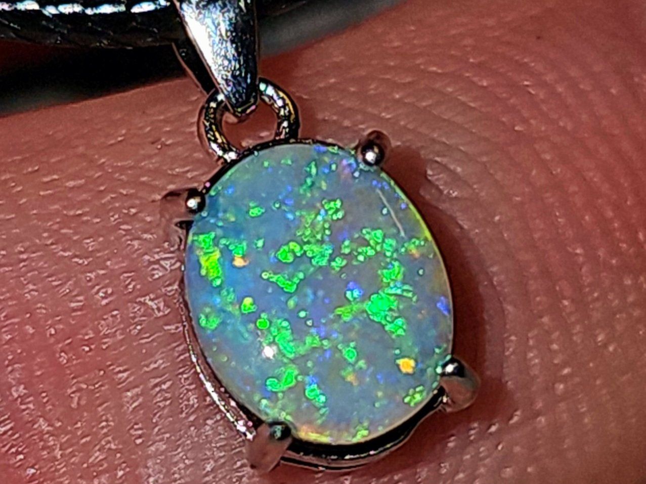 Pietre preziose: Australischer Opal Silber-Anhänger – Nuovo e nell'imballaggio originale da Uerkheim venduto da Winwinner 2