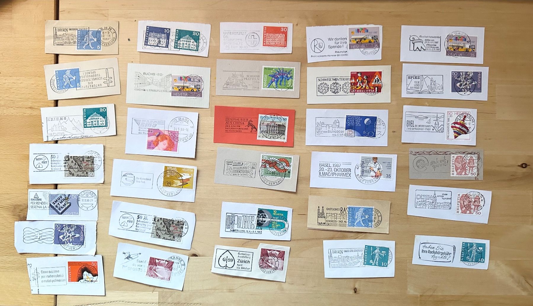 Tutti i francobolli: CH Briefmarken mit Werbestempel – Usato da Oberbuchsiten venduto da Rpv