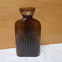 Versand möglich! Rare Form, braune, antike Glasflasche