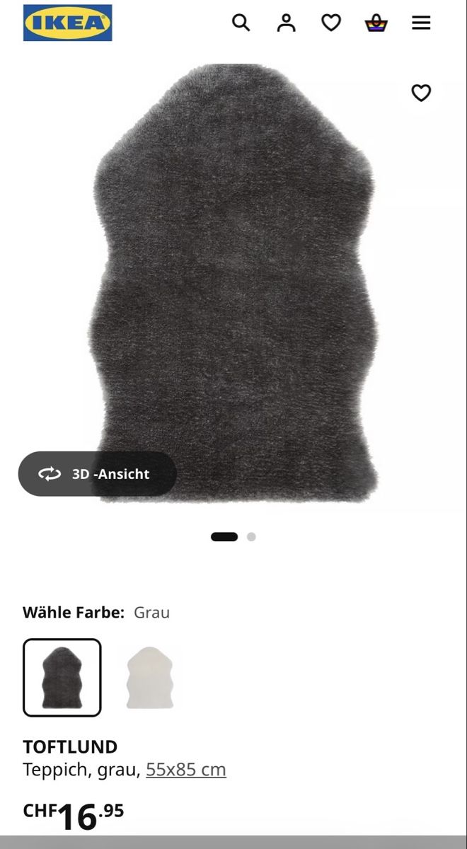 Teppiche: 6 Ikea TOFTLUND Teppich grau 55x85 cm – Neu (gemäss Beschreibung) aus Fulenbach von Antibes1