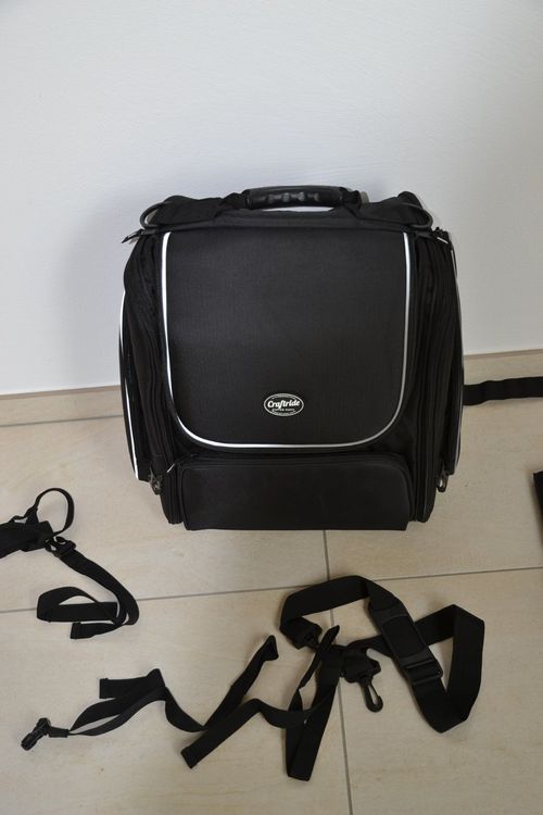 Sissybar Tasche Für Chopper & Custom Bikes - Wasserdicht, Mit Gepäckrolle, Schultergurt & Regenhülle (Craftride)