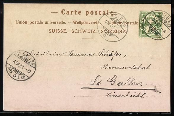 Cartoline postali: Heiden, Poststrasse und Kirche, Passepar – Usato da Berlin venduto da bartko-reher 1