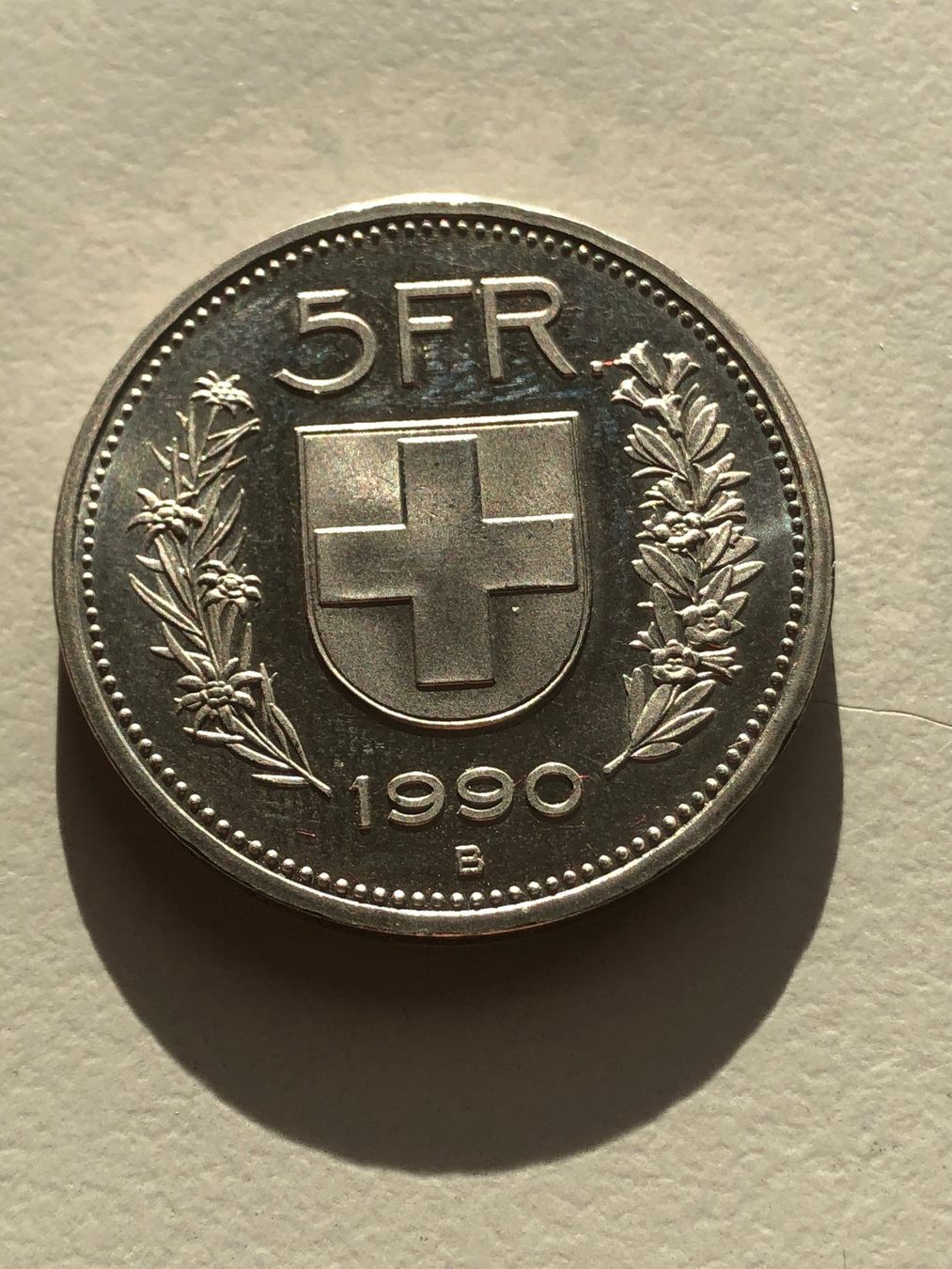 Tutti le monete: 5 Fr. 1990 direkt ab Originalrolle – Nuovo (secondo la descrizione) da Schötz venduto da Odpa