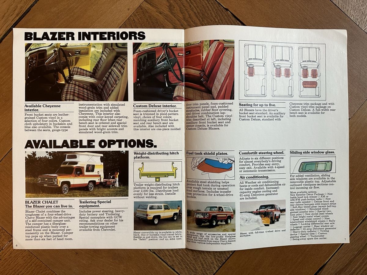 Chevrolet Dokumente: Chevy Blazer Prospekt, 1977 – Gebraucht aus Bern von 3636-agb 1