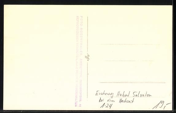 Cartoline postali: Erzherzog Hubert Salvator bei einer Hoch – Usato da Berlin venduto da bartko-reher 1